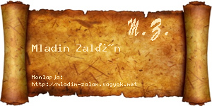 Mladin Zalán névjegykártya